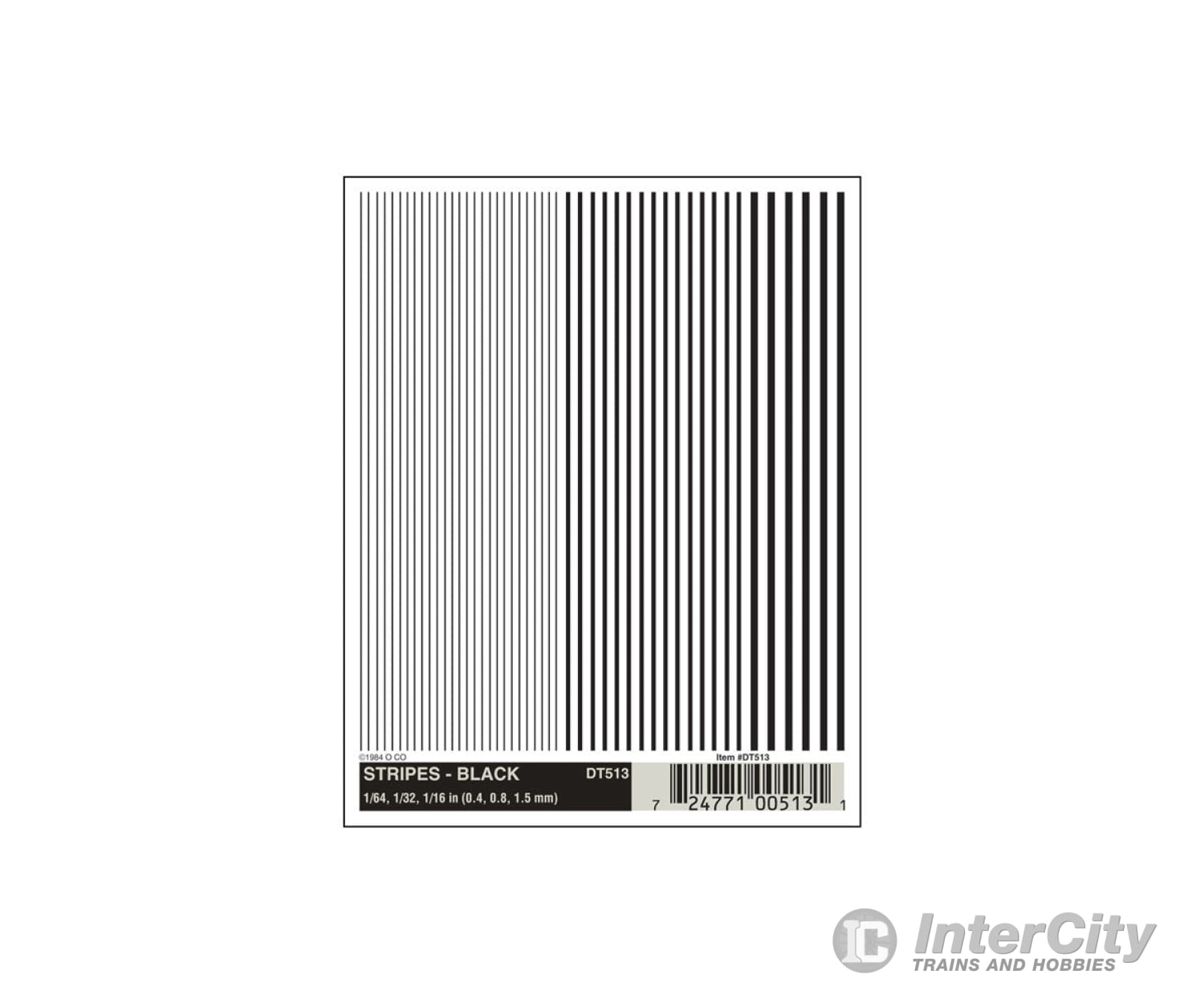 Woodland Scenics 513 Decal - Stripe Black Decals