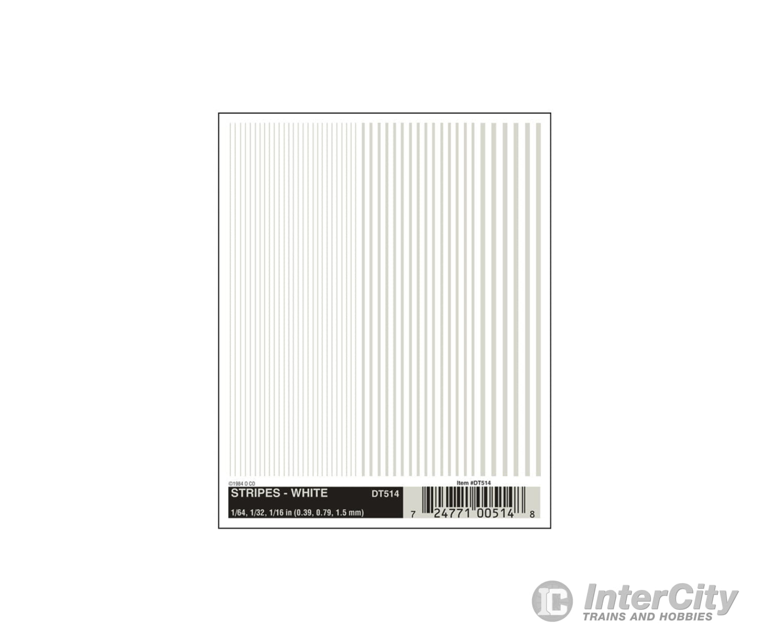 Woodland Scenics 514 Decal - Stripe White Decals