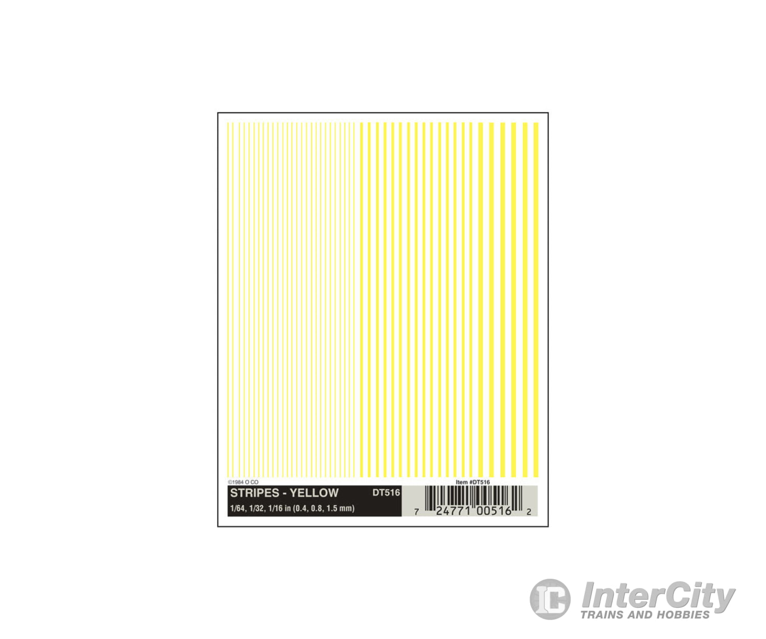 Woodland Scenics 516 Decal - Stripes Yel Decals