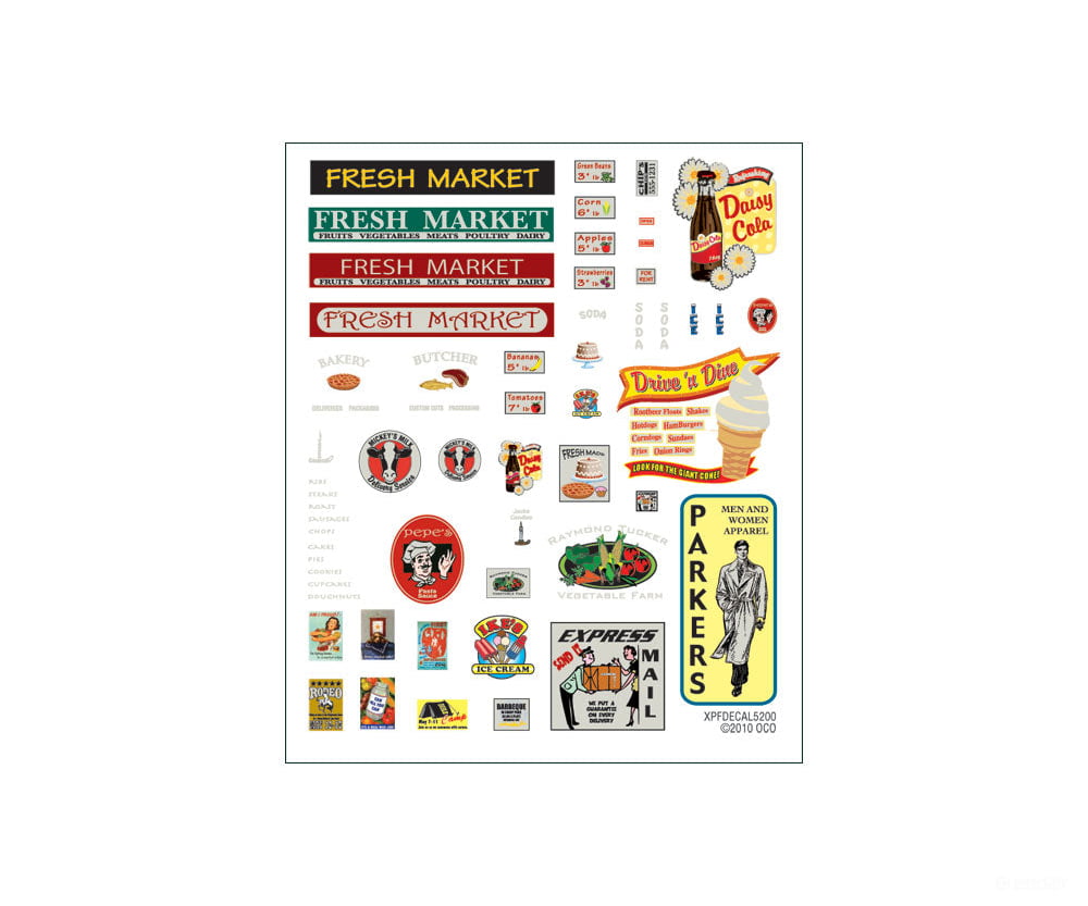 Woodland Scenics 5200 Fresh Market - Landmark Structures(R) - - Kit 2 - 7/16 X 2’ 6.2 5.1Cm