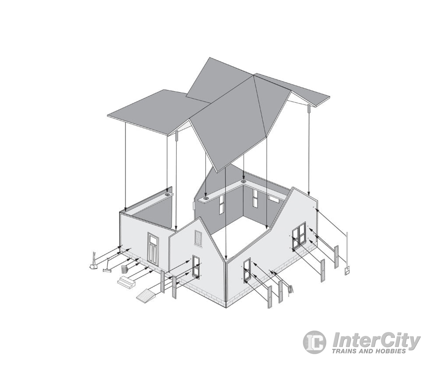 Woodland Scenics 5206 Country Cottage - Landmark Structures(R) - - Kit 2 - 1/32 X 2 - 29/32’ 5.1