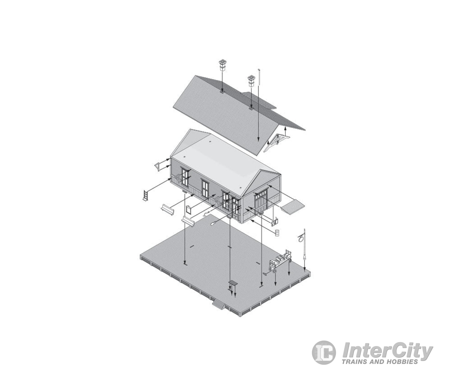 Woodland Scenics 5207 Station - Landmark Structures(R) - - Kit 4 - 1/32 X 2 - 15/16’ 10.2 7.46Cm