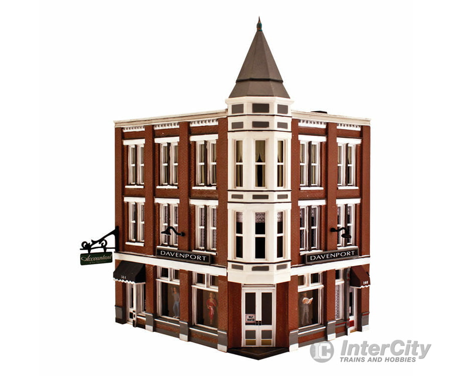 Woodland Scenics 5214 N Davenport Department Store - Landmark Structures(R) -- Kit - 2-3/4 x 2-1/16 x 3-3/4’’ 7 x 5.2 x