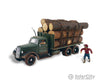 Woodland Scenics 5343 Tim Burr Logging - Assembled Autoscenes(R) - - Truck Lumber Load & Figures