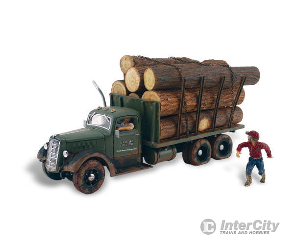 Woodland Scenics 5343 Tim Burr Logging - Assembled Autoscenes(R) - - Truck Lumber Load & Figures