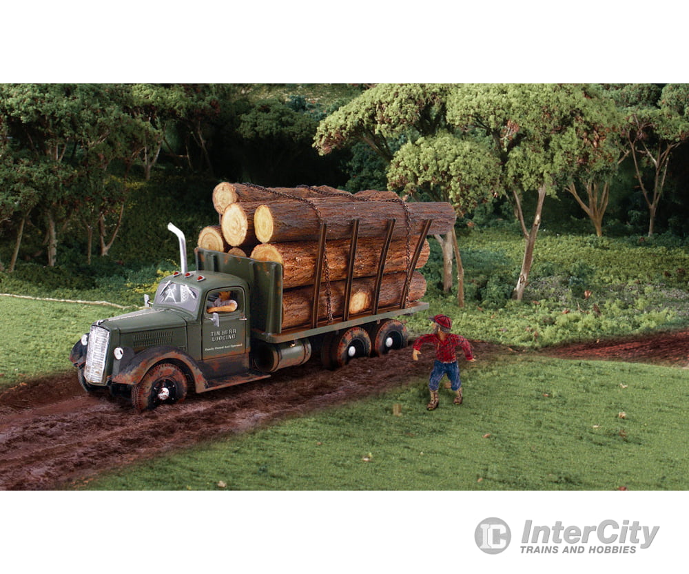 Woodland Scenics 5343 Tim Burr Logging - Assembled Autoscenes(R) - - Truck Lumber Load & Figures