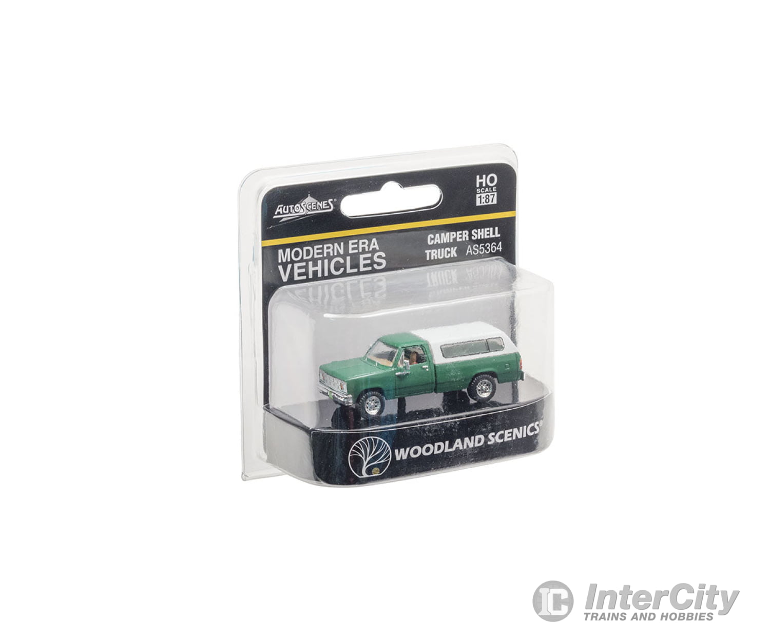 Woodland Scenics 5364 Camper Shell Truck - Modern Era Vehicles - - Green White Cars & Trucks