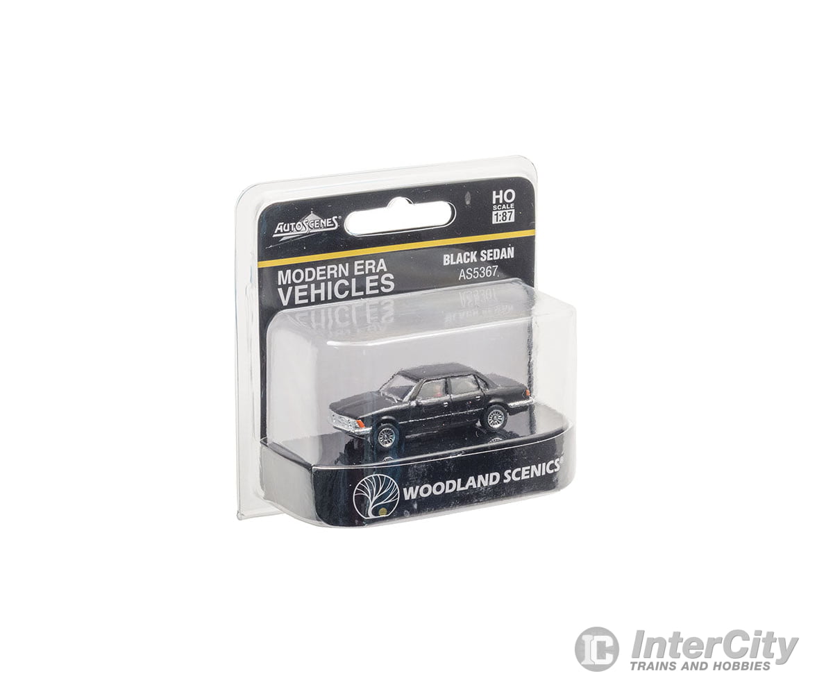 Woodland Scenics 5367 Sedan - Modern Era Vehicles Black Cars & Trucks