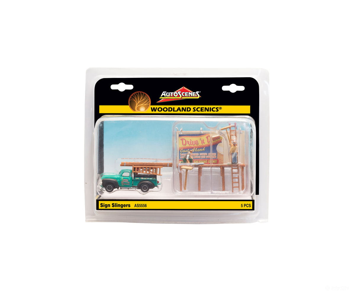 Woodland Scenics 5556 Sign Slingers Ho Scale Cars & Trucks