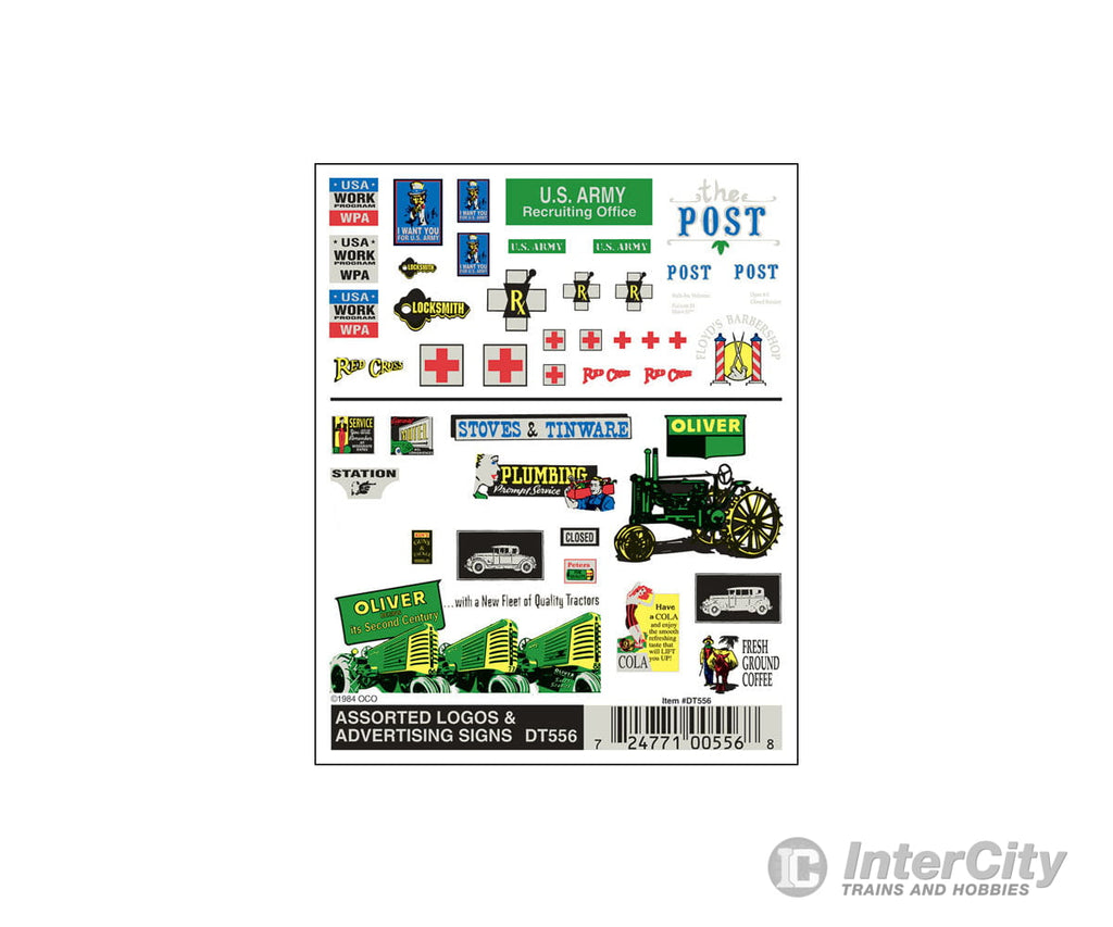 Woodland Scenics 556 Decal - Assorted Logos & Signs Decals