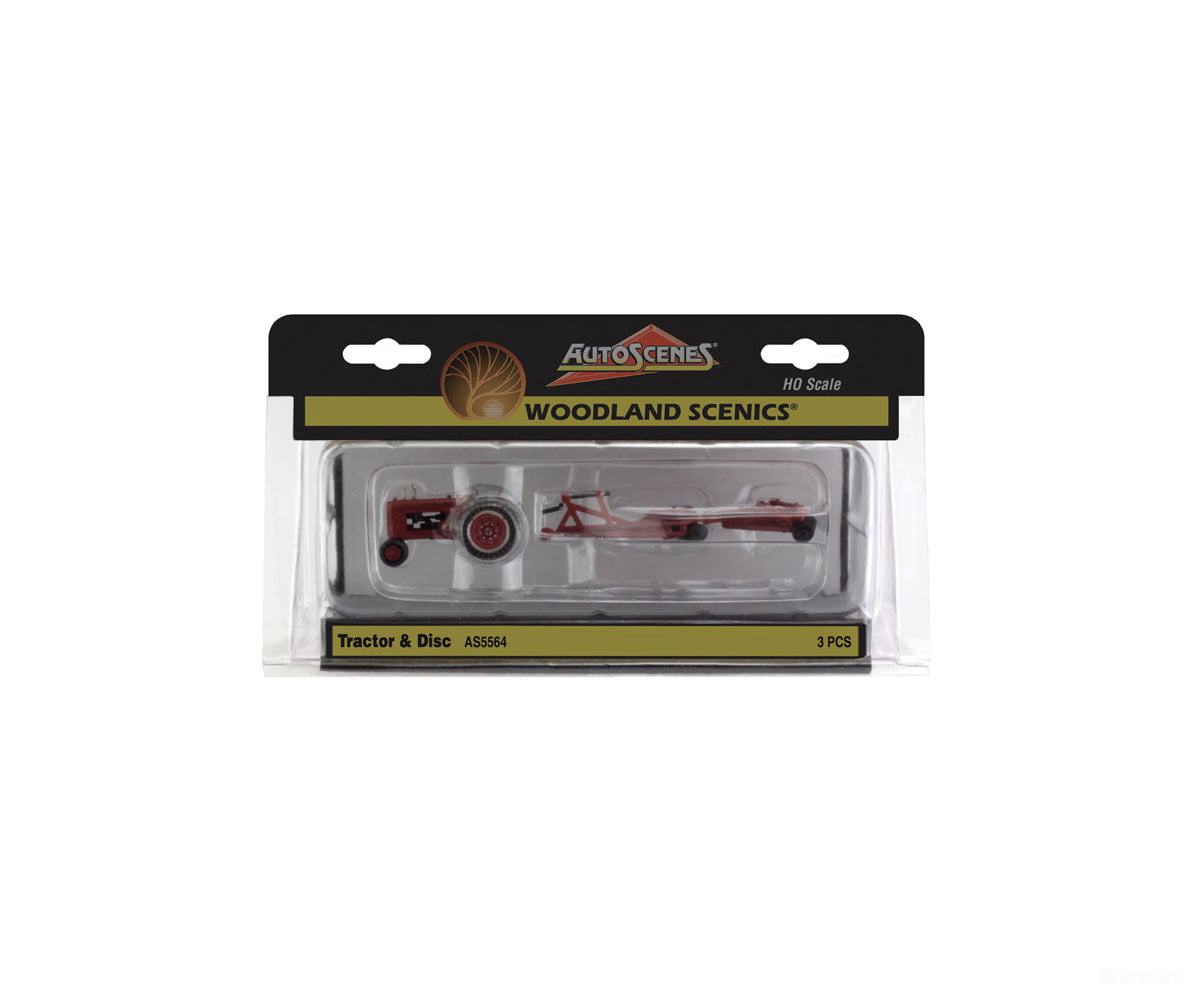 Woodland Scenics 5564 Tractor & Disc Ho Scale Cars Trucks