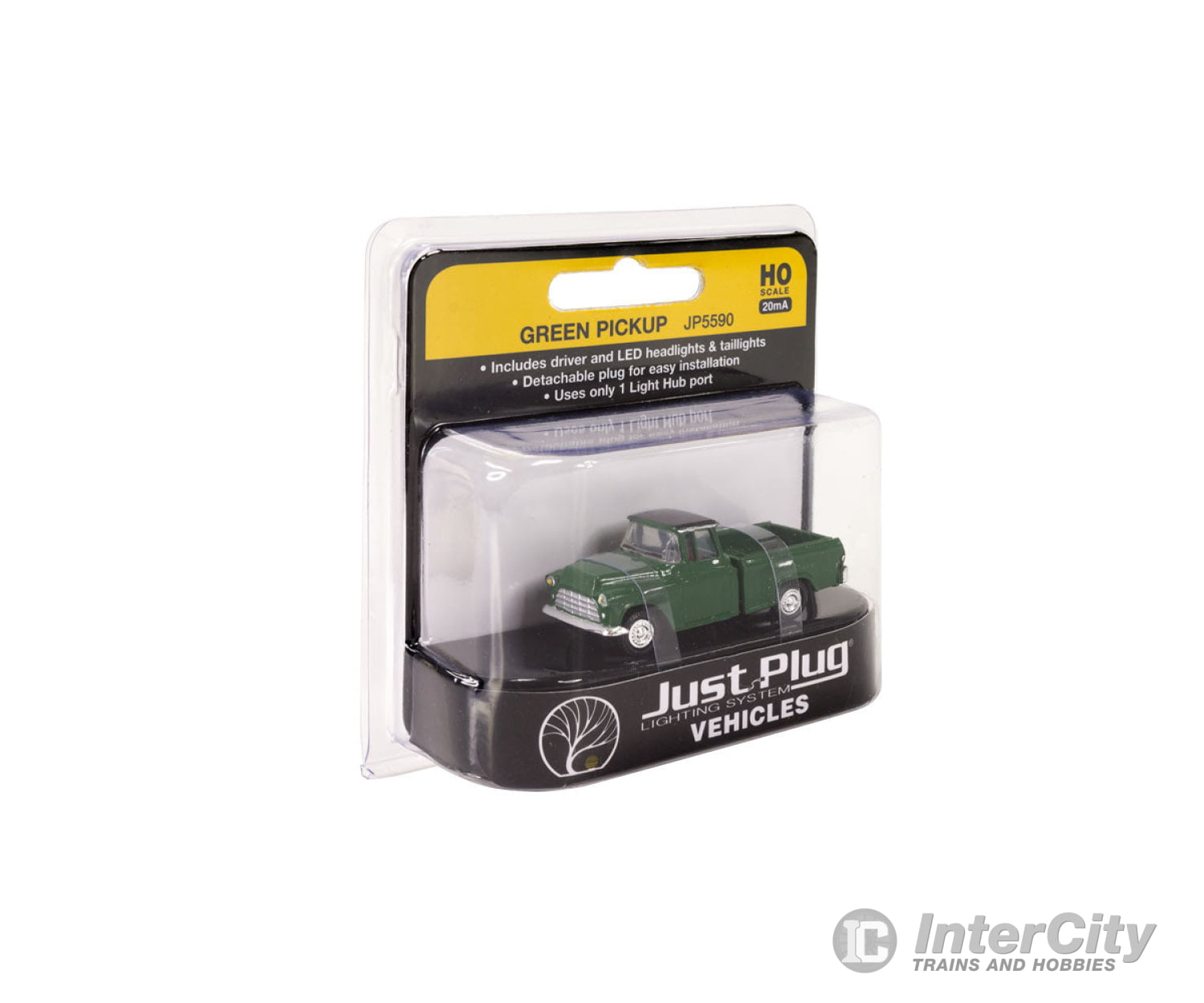 Woodland Scenics 5590 Just Plug(R) Lighted Vehicle Green Pickup Cars & Trucks