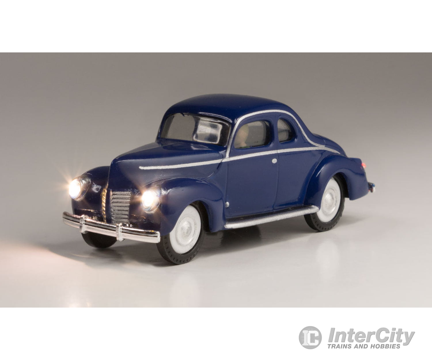 Woodland Scenics 5598 Blue Coupe - Just Plug(R) Lighted Vehicle Cars & Trucks