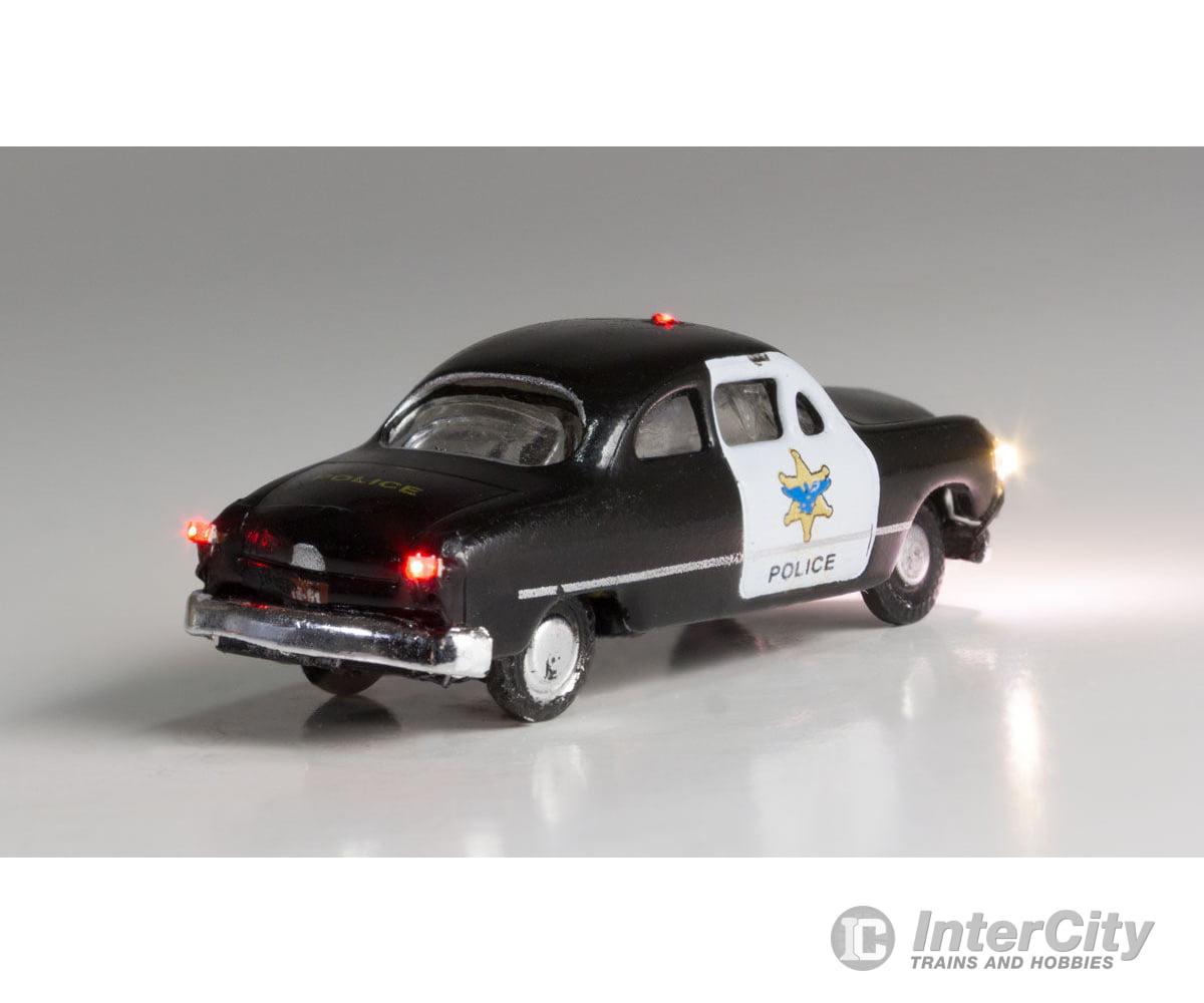 Woodland Scenics 5613 Just Plug(R) Lighted Vehicle Police Car (Black White) Cars & Trucks