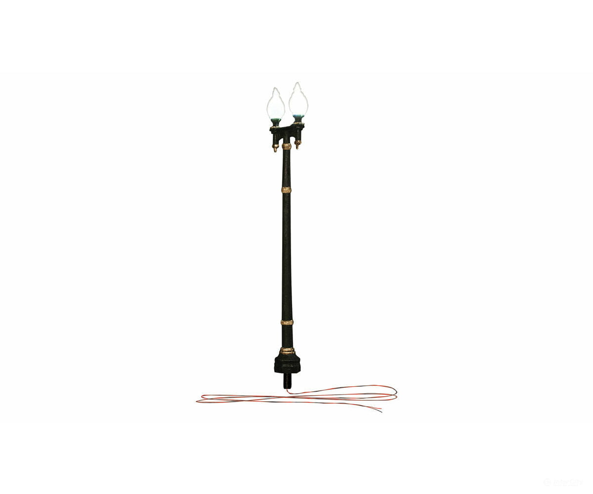 Woodland Scenics 5632 Double Lamp Post Street Lights (3/Pkg) (HO) Lights & Electronics