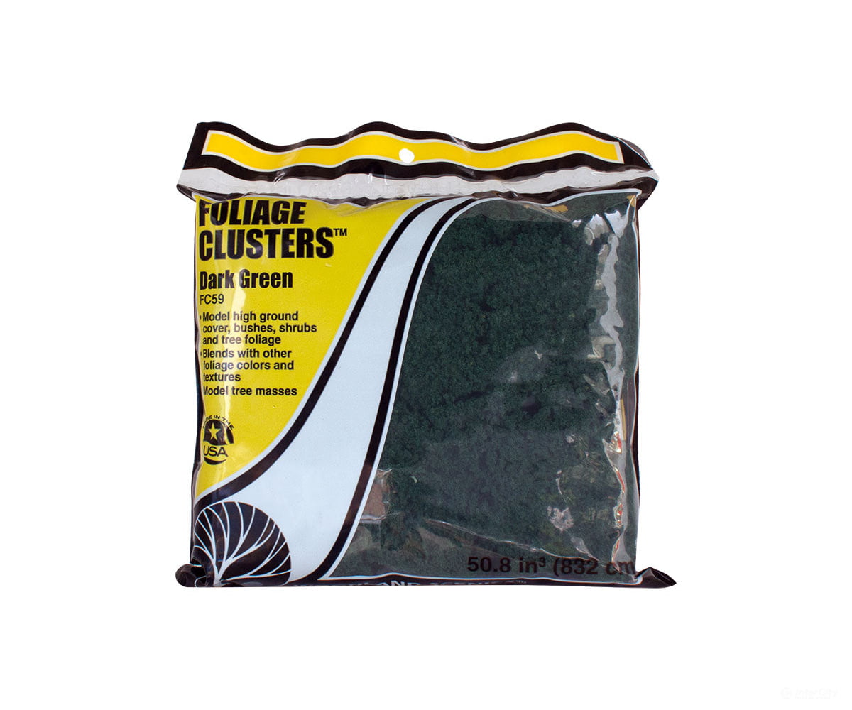 Woodland Scenics 59 Foliage Cluster Dark Green (45 Cu.in.) Trees & Vegetation
