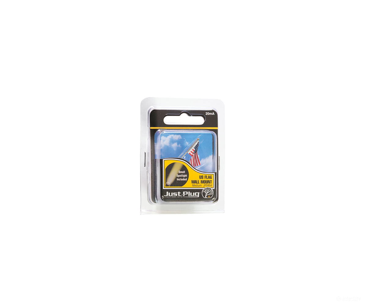 Woodland Scenics 5954 Wall - Mount U.s. Flag - Just Plug(Tm) - - Medium 1 - 3/8’ 3.5Cm Scenery
