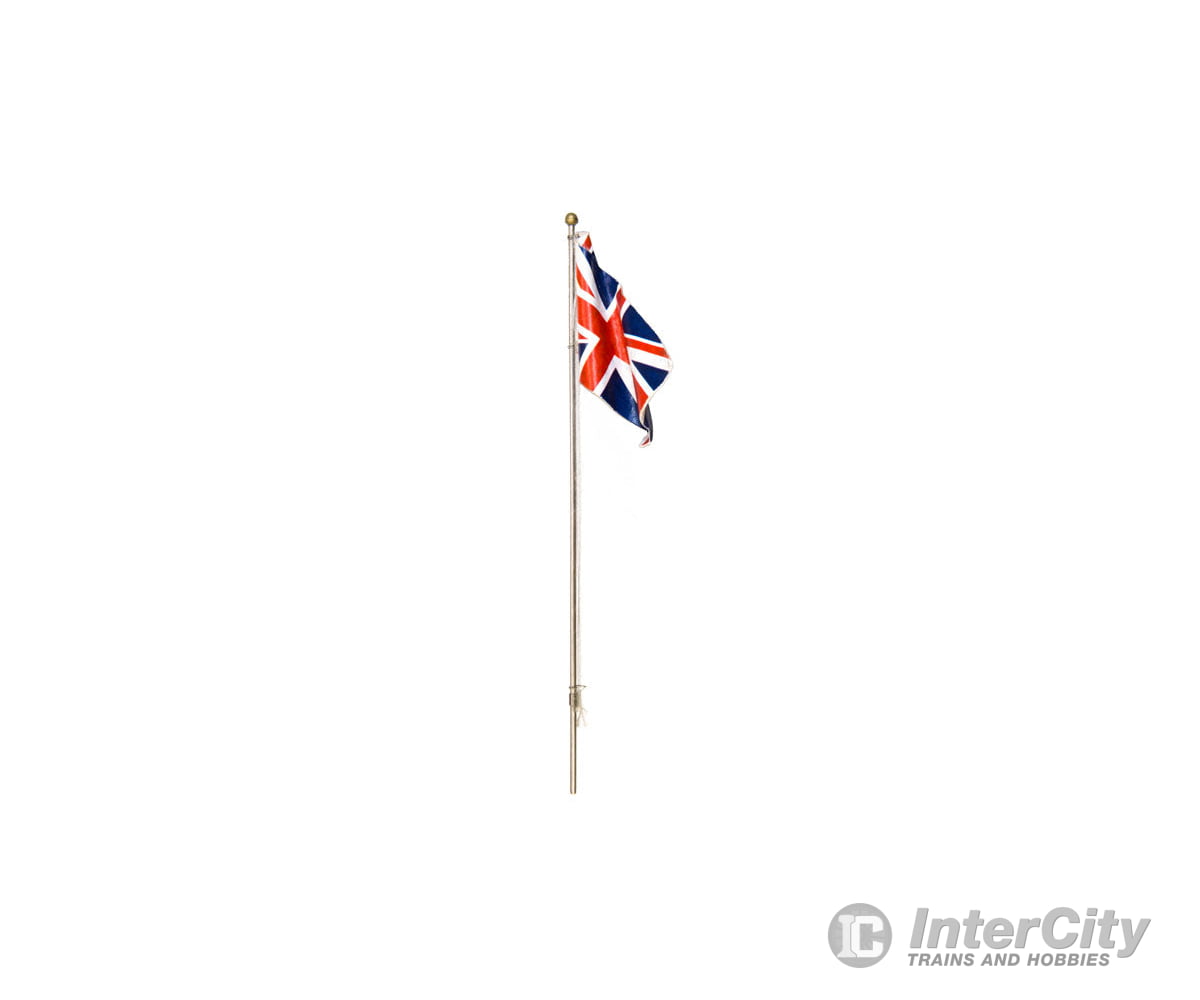 Woodland Scenics 5959 Flag Pole With Union Jack - Just Plug(Tm) - - Medium 4 - 1/8’ 10.4Cm Tall