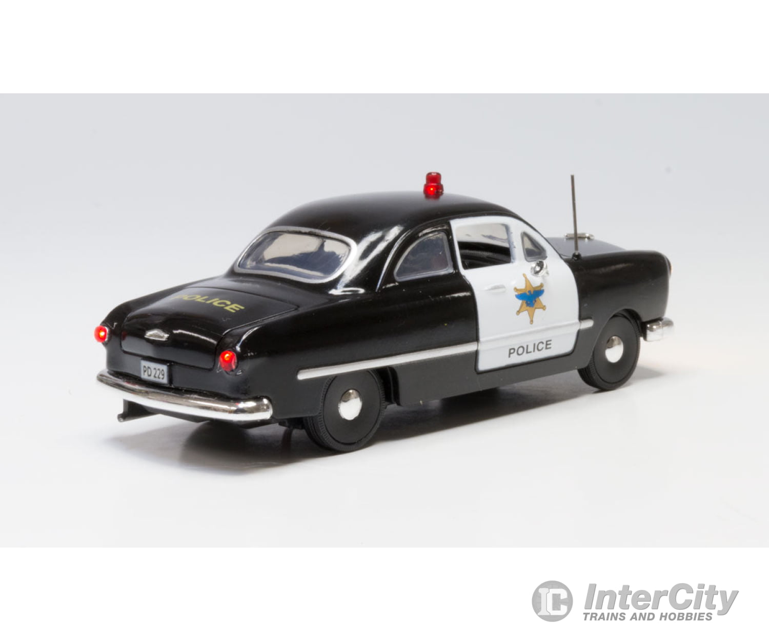 Woodland Scenics 5973 Police Car - Just Plug(R) Lighted Vehicle - - Black White Cars & Trucks