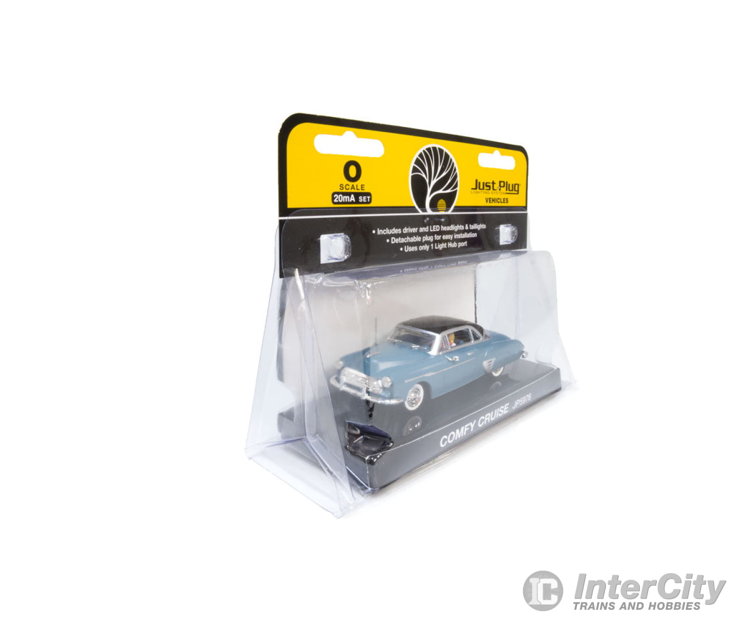 Woodland Scenics 5976 Comfy Cruise - Just Plug(R) Lighted Vehicle - - Blue Cars & Trucks