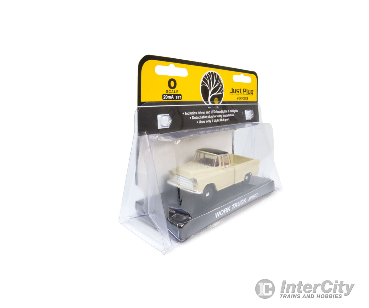 Woodland Scenics 5977 Work Truck - Just Plug(R) Lighted Vehicle - - Light Yellow Cars & Trucks