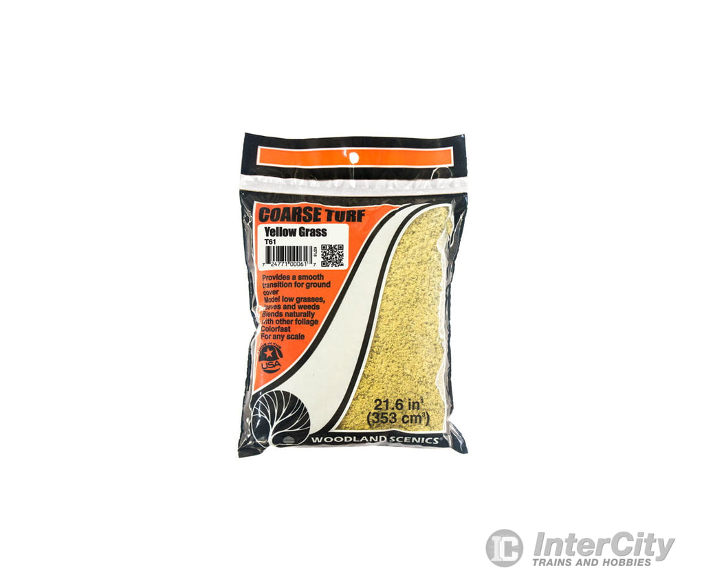 Woodland Scenics 61 Coarse Turf - Yellow Grass (12 Oz) Flock & Turf