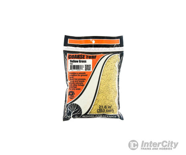 Woodland Scenics 61 Coarse Turf - Yellow Grass (12 Oz) Flock & Turf