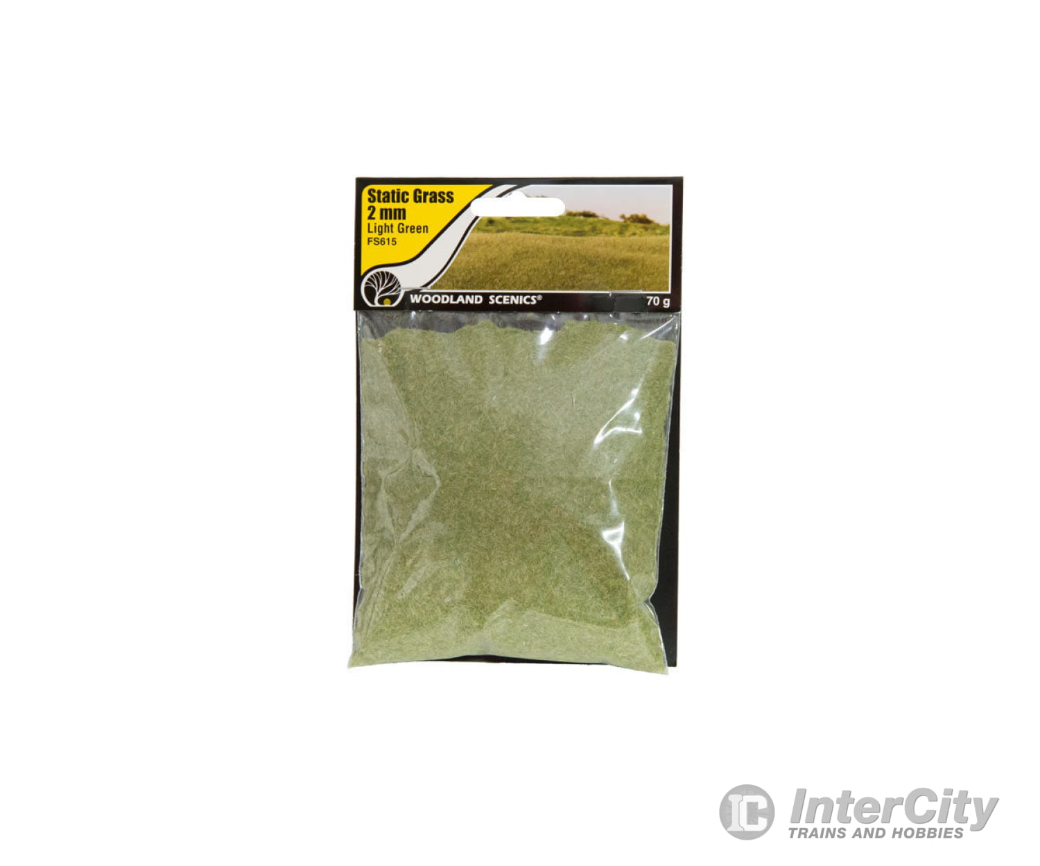 Woodland Scenics 615 Static Grass - Field System Light Green 1/16’ 2Mm Fibers & Applicators