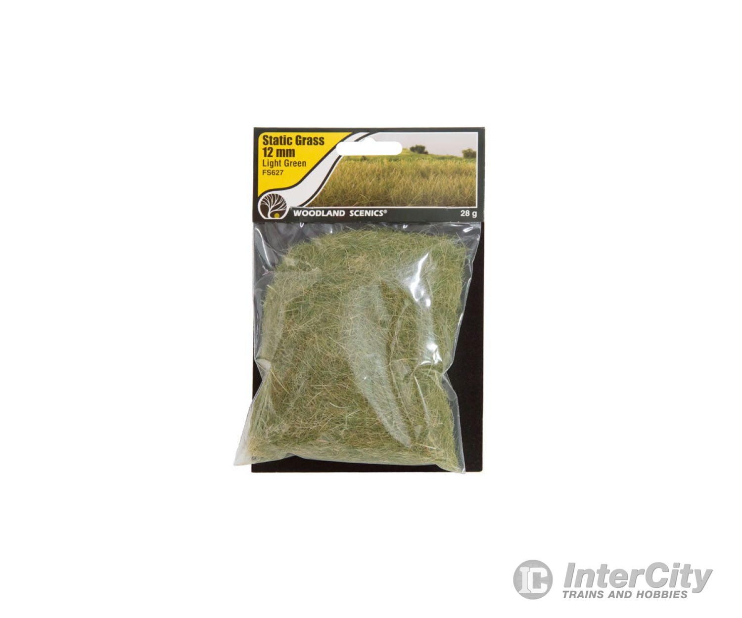 Woodland Scenics 627 Static Grass - Field System Light Green 1/2’ 12Mm Fibers & Applicators