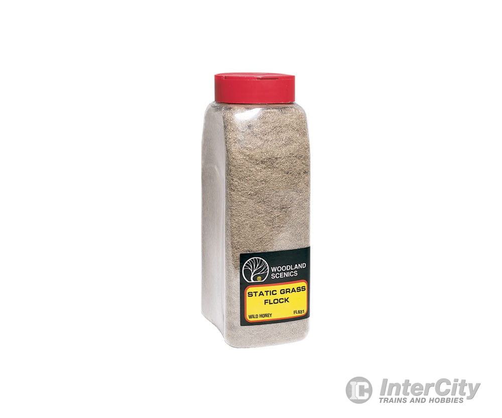 Woodland Scenics 631 Static Grass Flock Wild Honey (32 Oz) & Applicators