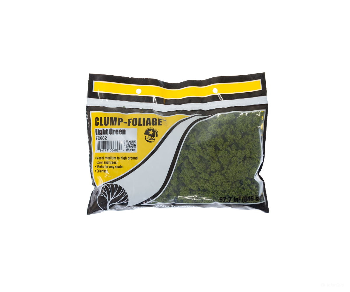Woodland Scenics 682 Clump Foliage - Ligh Green (55 Cu.in.) Trees & Vegetation