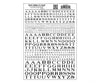 Woodland Scenics 701 Dry Transfer Alphabet - Railroad Roman 1/16 3/32 1/8 3/16 1/4 & 5/16’ - -