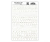 Woodland Scenics 702 Dry Transfer Alphabet - Railroad Roman 1/16 3/32 1/8 3/16 1/4 & 5/16’ - -