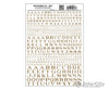 Woodland Scenics 703 Dry Transfer Alphabet - Railroad Roman 1/16 3/32 1/8 3/16 1/4 & 5/16’ - -