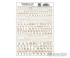 Woodland Scenics 703 Dry Transfer Alphabet - Railroad Roman 1/16 3/32 1/8 3/16 1/4 & 5/16’ - -