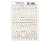 Woodland Scenics 703 Dry Transfer Alphabet - Railroad Roman 1/16 3/32 1/8 3/16 1/4 & 5/16’ - -