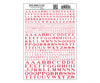 Woodland Scenics 704 Dry Transfer Alphabet - Railroad Roman 1/16 3/32 1/8 3/16 1/4 & 5/16’ - -
