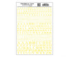 Woodland Scenics 705 Dry Transfer Alphabet - Railroad Roman 1/16 3/32 1/8 3/16 1/4 & 5/16’ - -