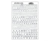 Woodland Scenics 706 Dry Transfer Alphabet - Railroad Roman 1/16 3/32 1/8 3/16 1/4 & 5/16’ - -