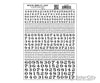 Woodland Scenics 707 Dry Transfer Numbers - Railroad Roman 1/16 3/32 1/8 3/16 1/4 & 5/16’ - -