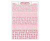 Woodland Scenics 710 Dry Transfer Numbers - Railroad Roman 1/16 3/32 1/8 3/16 1/4 & 5/16’ - - Red