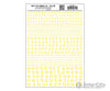 Woodland Scenics 711 Dry Transfer Numbers - Railroad Roman 1/16 3/32 1/8 3/16 1/4 & 5/16’ - -