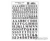 Woodland Scenics 713 Dry Transfer Alphabet & Numbers - Railroad Roman (3/8 1/2’) - - Black Decals