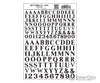 Woodland Scenics 713 Dry Transfer Alphabet & Numbers - Railroad Roman (3/8 1/2’) - - Black Decals