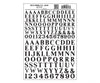 Woodland Scenics 713 Dry Transfer Alphabet & Numbers - Railroad Roman (3/8 1/2’) - - Black Decals