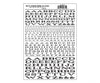 Woodland Scenics 715 Dry Transfer Alphabet & Numbers - Extended Railroad Roman - - Black Decals