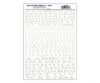 Woodland Scenics 716 Dry Transfer Alphabet & Numbers - Extended Railroad Roman - - White Decals