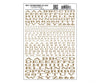 Woodland Scenics 717 Dry Transfer Alphabet & Numbers - Extended Railroad Roman - - Gold Decals