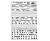 Woodland Scenics 718 Dry Transfer Alphabet & Numbers - Condensed Railroad Roman - - Black Decals