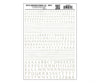 Woodland Scenics 719 Dry Transfer Alphabet & Numbers - Condensed Railroad Roman - - White Decals